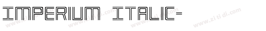 Imperium Italic字体转换
